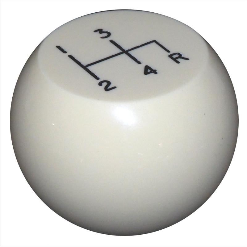 Flat Top 4 Speed White handle cane Reverse Down Right