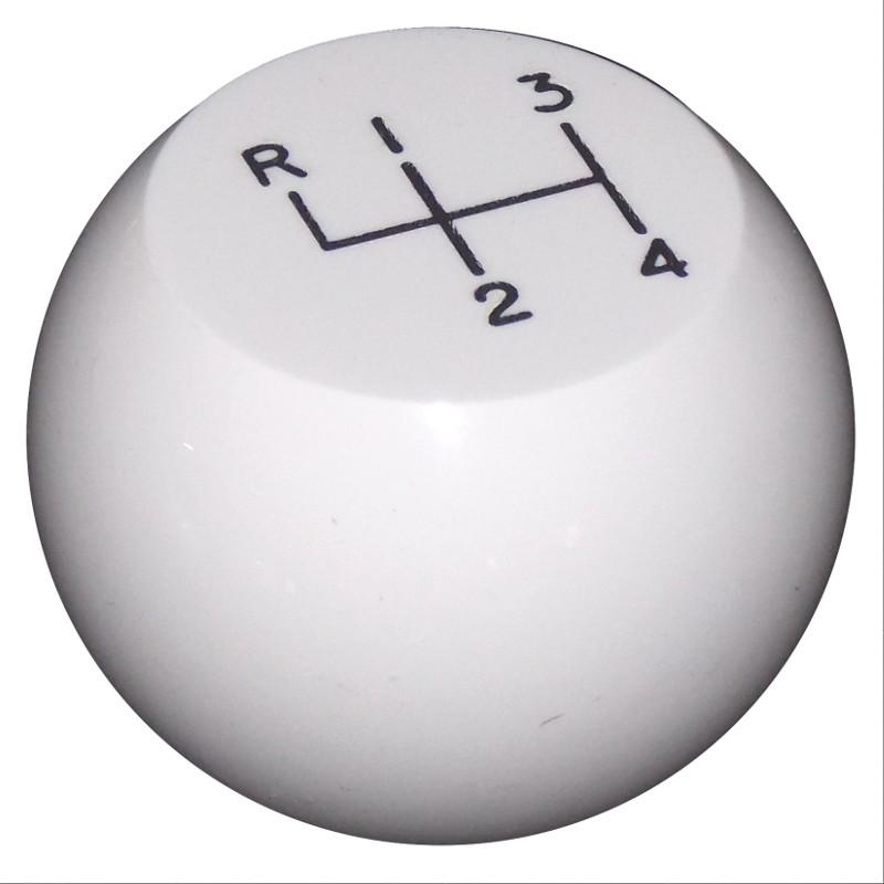 Flat Top 4 Speed White handle cane