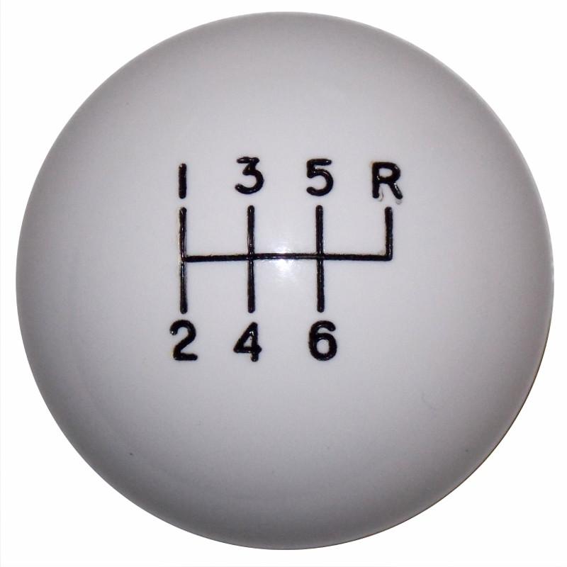 White 6 Speed handle canee