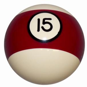 15 Ball Burgundy Stripe Billiard handle cane