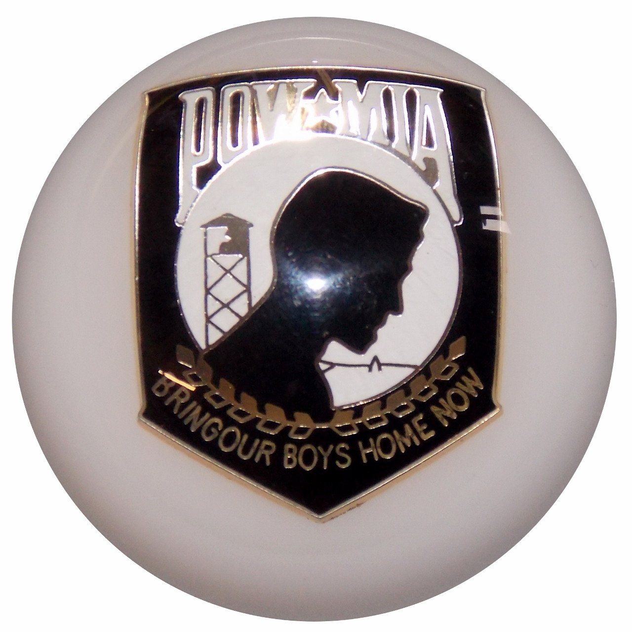 White POW/MIA handle cane