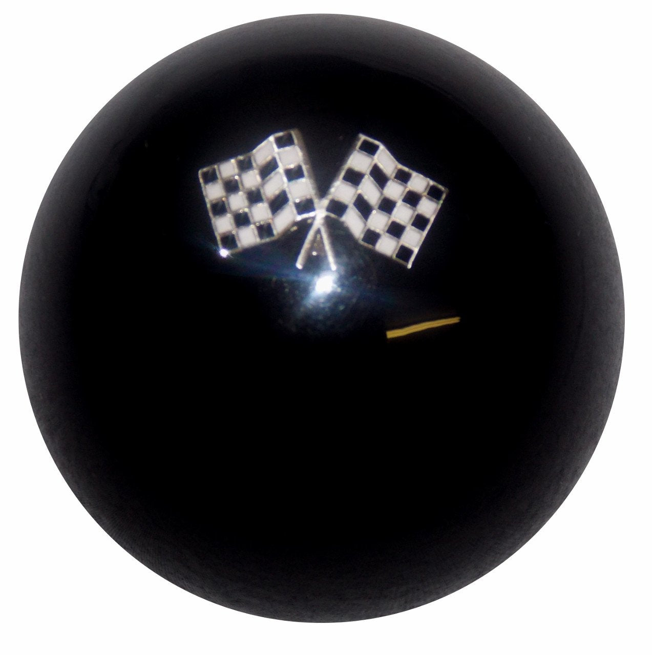 Checkered Flag Black handle cane