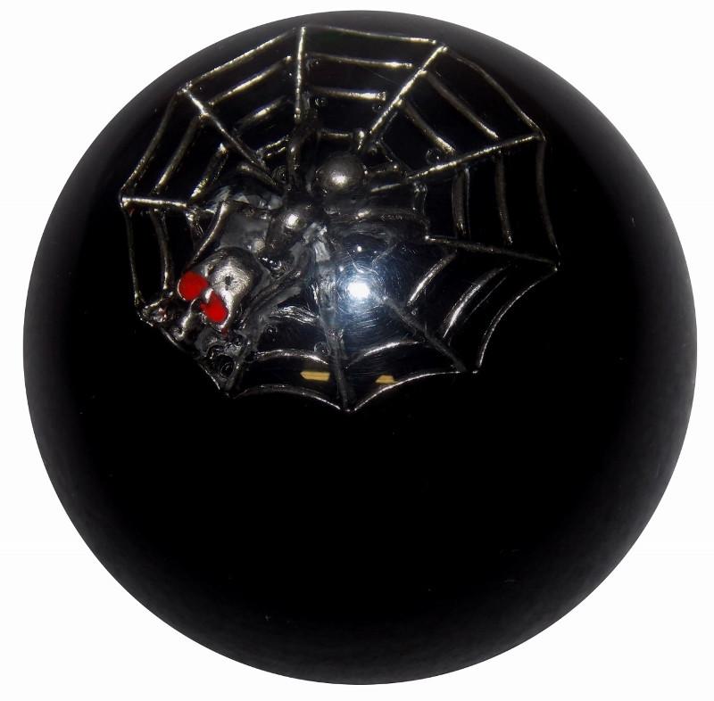 Black With Spider Web and Skull handle cane