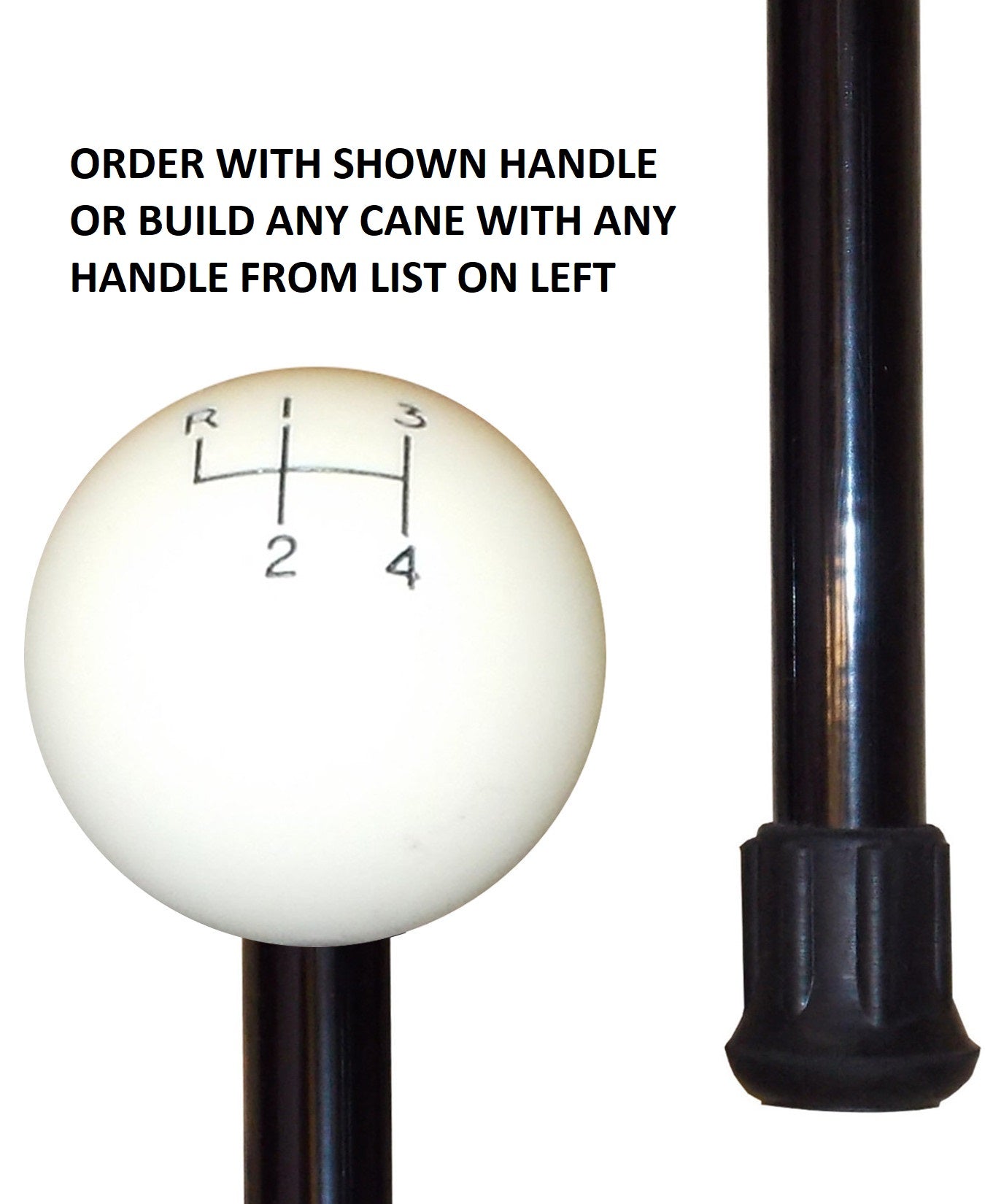 Custom Gloss Black 'Smoothie' Aluminum Heavy Duty Cane 4 speed cane