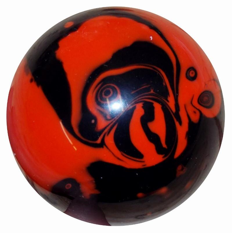 Marbled Black & Dark Orange handle cane