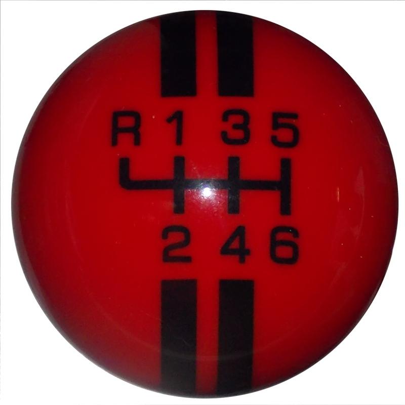 Rally Stripe New 6 Speed Red with Black handle cane
