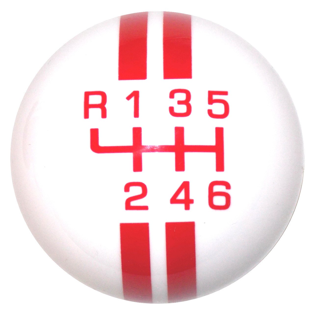 Rally Stripe New 6 Speed White with Red handle cane
