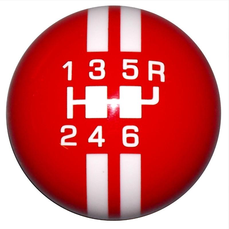 Rally Stripe 6 Speed Red/ White handle cane