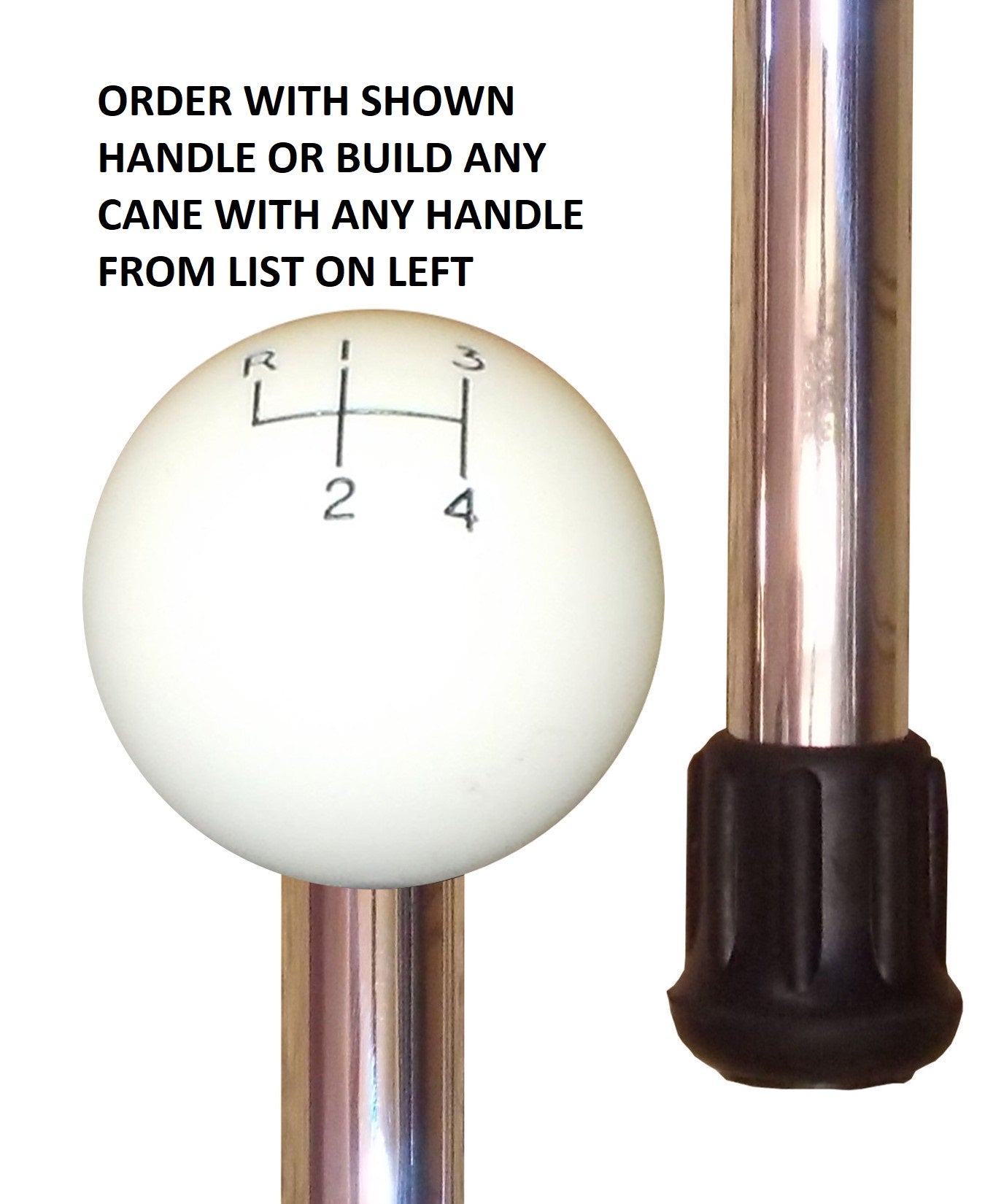 Custom Polished Aluminum Standard Duty Cane