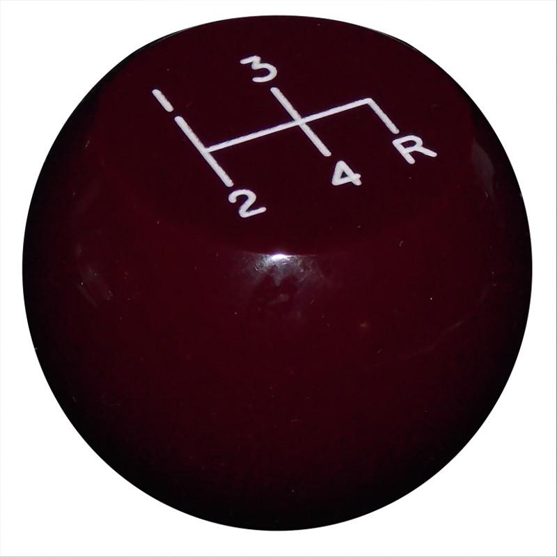 Flat Top 4 Speed Burgundy handle cane Reverse Down Right
