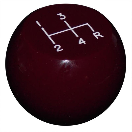 Flat Top 4 Speed Burgundy handle cane Reverse Down Right