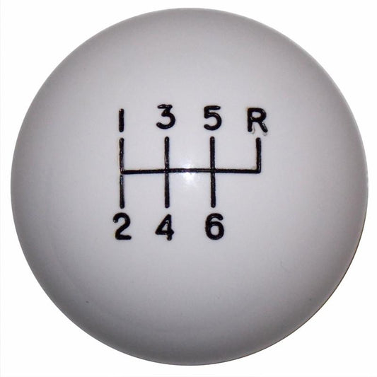 White 6 Speed handle canee