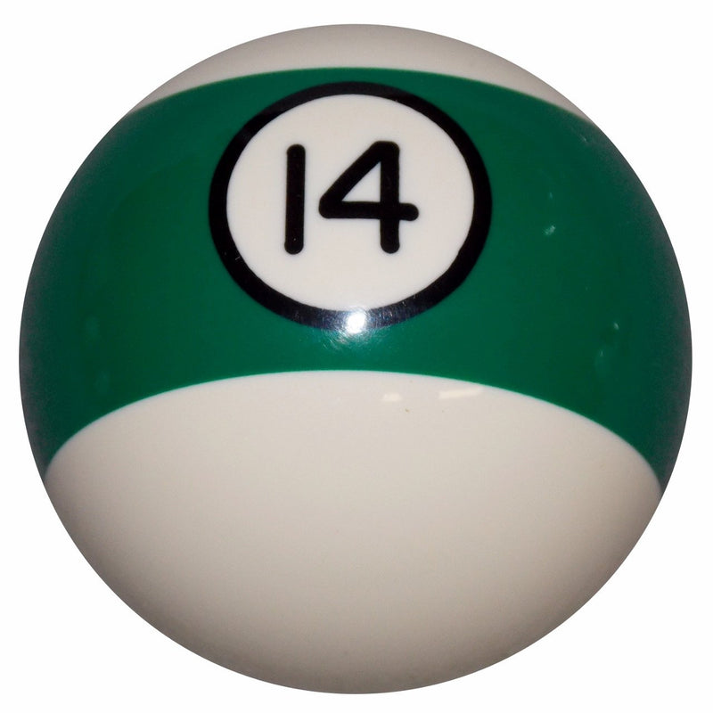 14 Ball Green Stripe Billiard handle cane