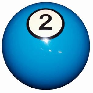2 Ball Blue Billiard handle cane