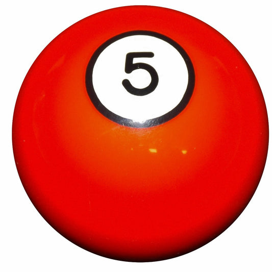 5 Ball Orange Billiard handle cane