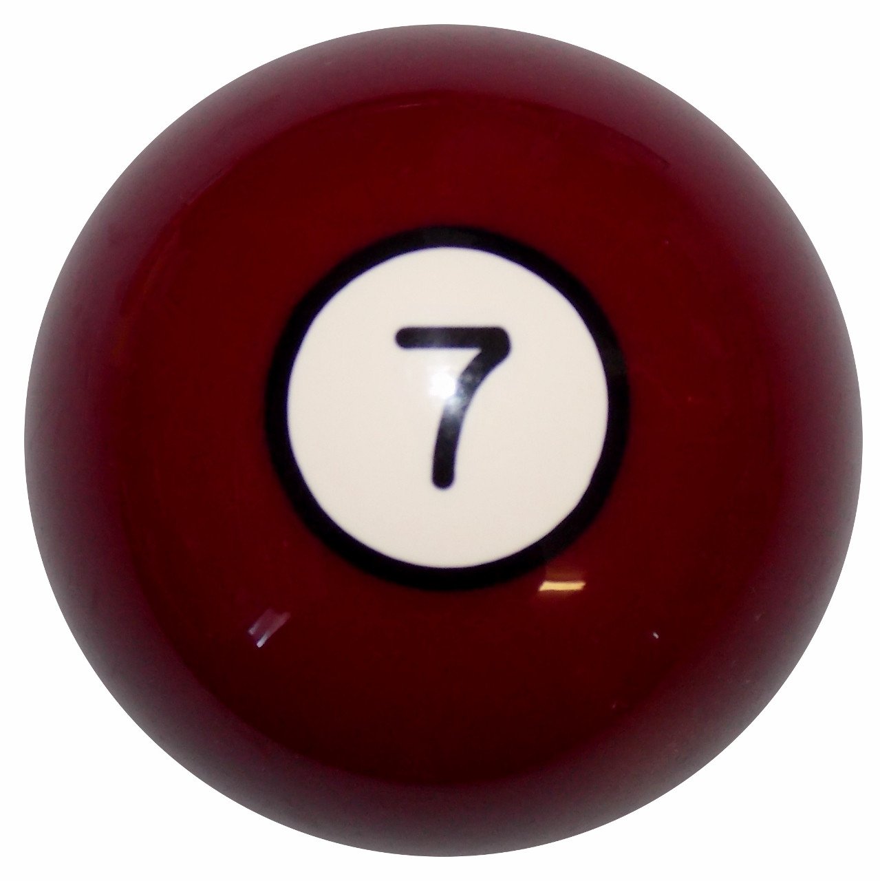 7 Ball Burgundy Billiard handle cane