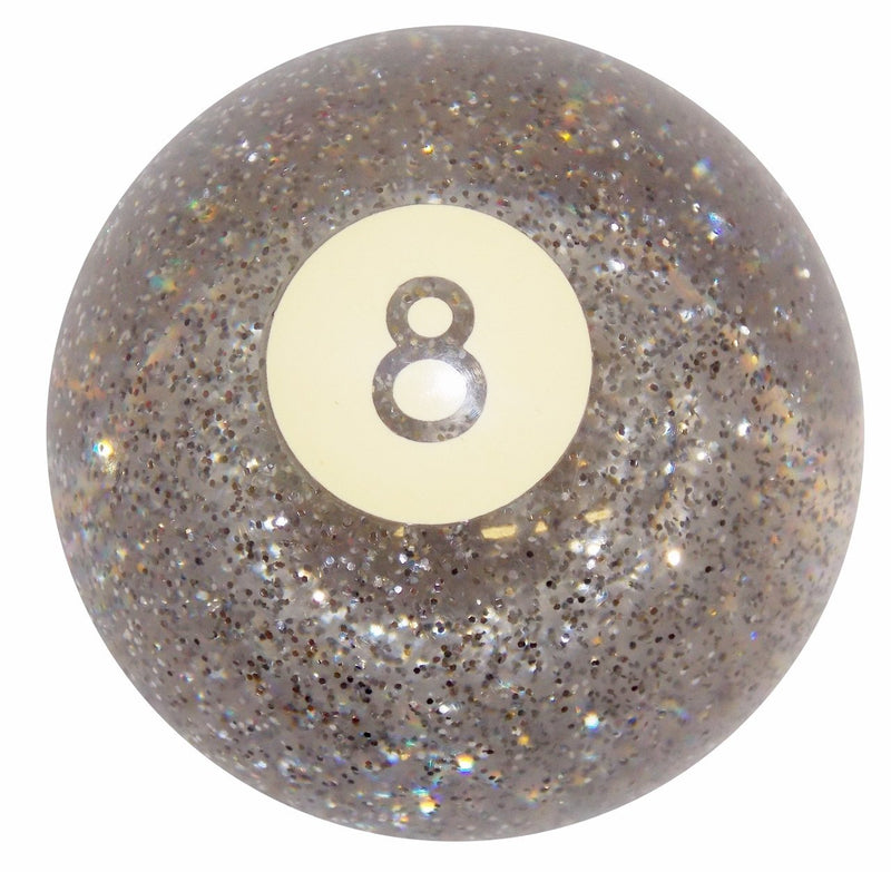 Clear Glitter 8 Ball handle cane