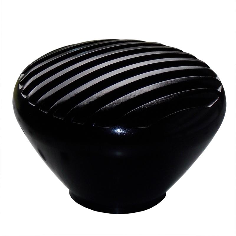 Black Billet Nostalgic Finned handle cane