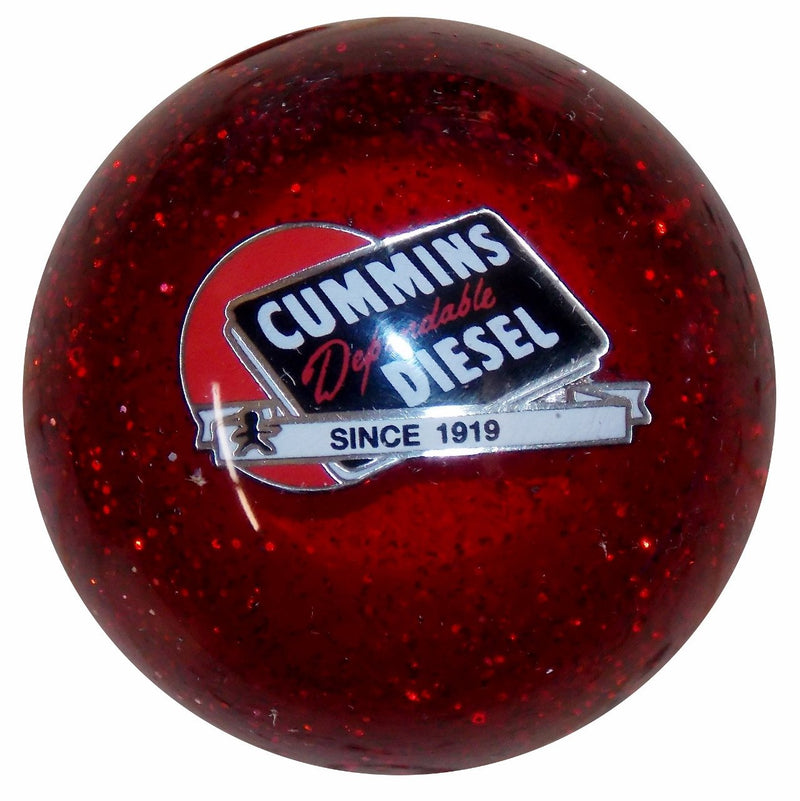 Cummins Dependable Diesel Logo Red Glitter handle cane