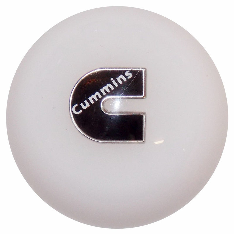 Cummins C Logo White handle cane