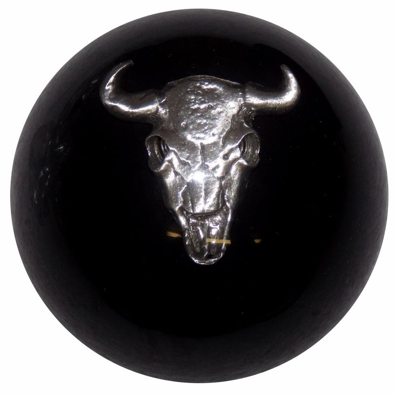 Black Cow Skull handle cane