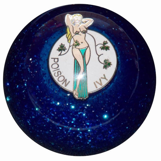 Poison Ivy Blue Glitter handle cane