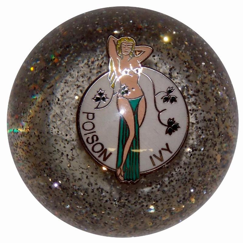 Poison Ivy Clear Glitter handle Cane
