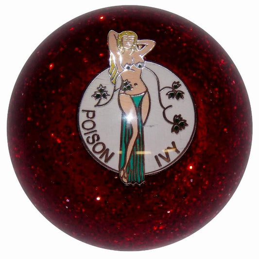 Poison Ivy Red Glitter handle cane