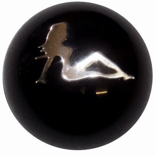 Chrome Lady in Black handle cane
