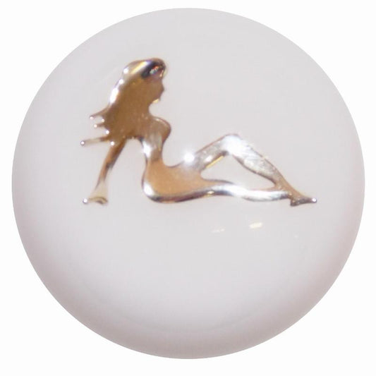 Chrome Lady White handle cane