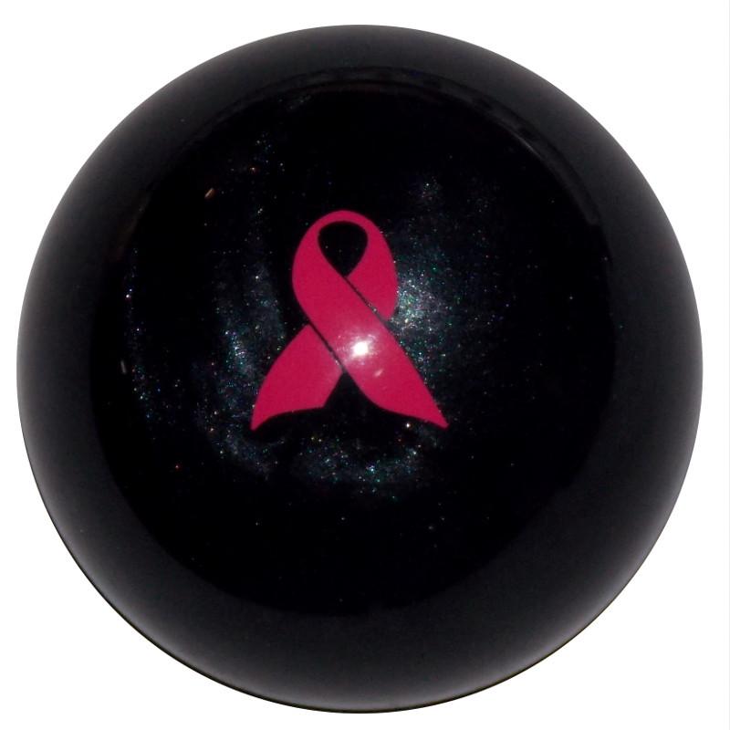 Pink Ribbon Awareness Pearl Black handle cane
