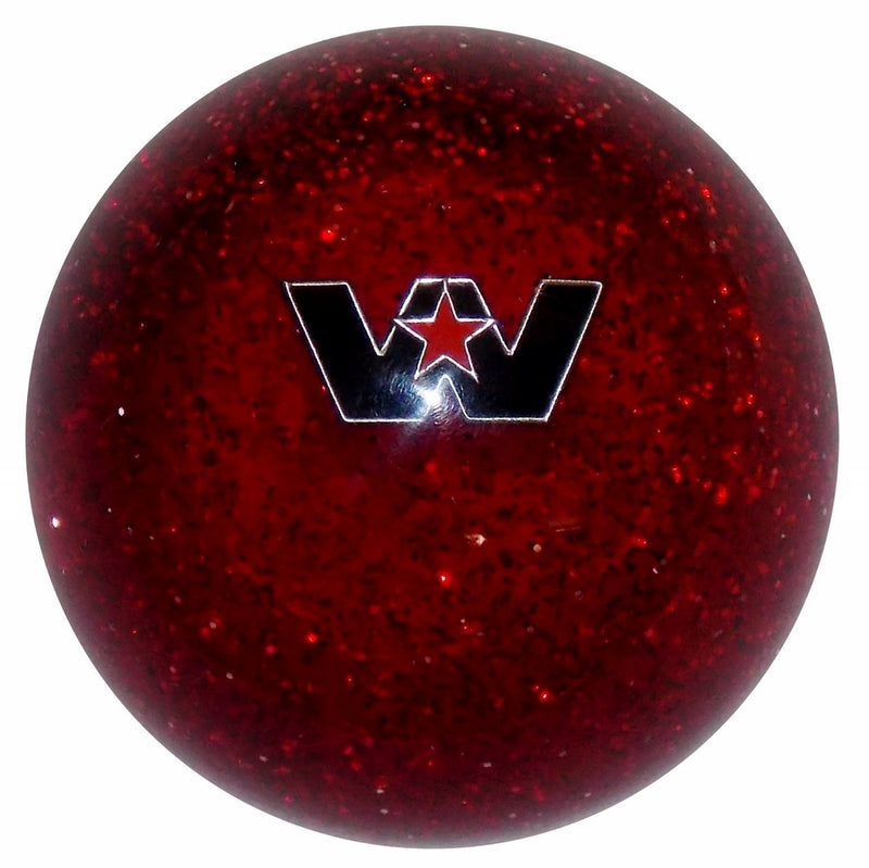 Western Star Logo Red Glitter handle cane