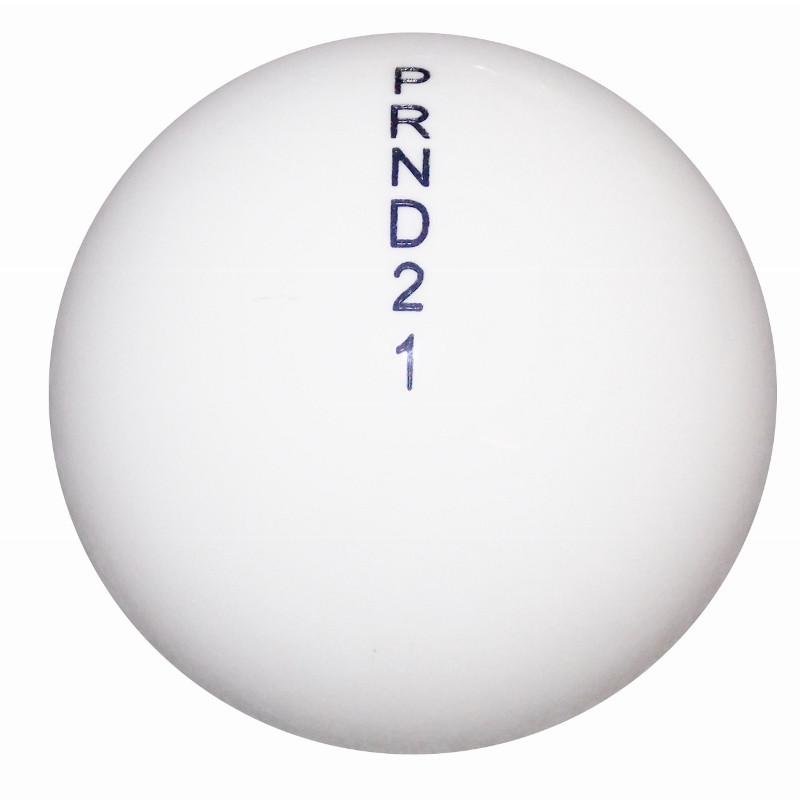 Round White Auto D21 handle cane