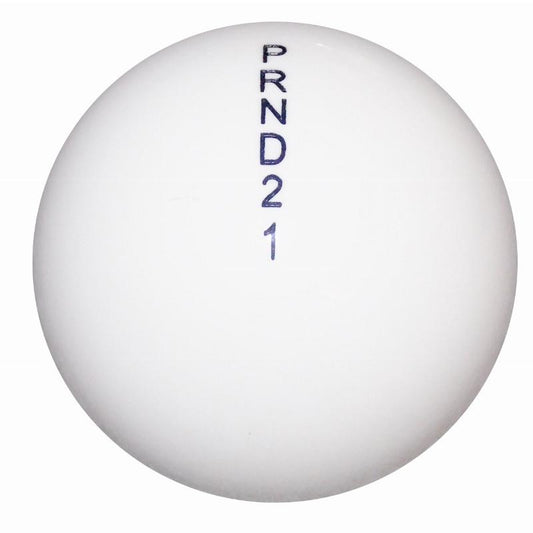 Round White Auto D21 handle cane