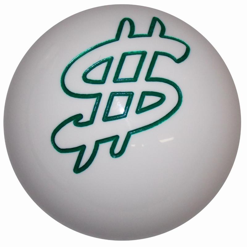White Dollar Sign handle cane