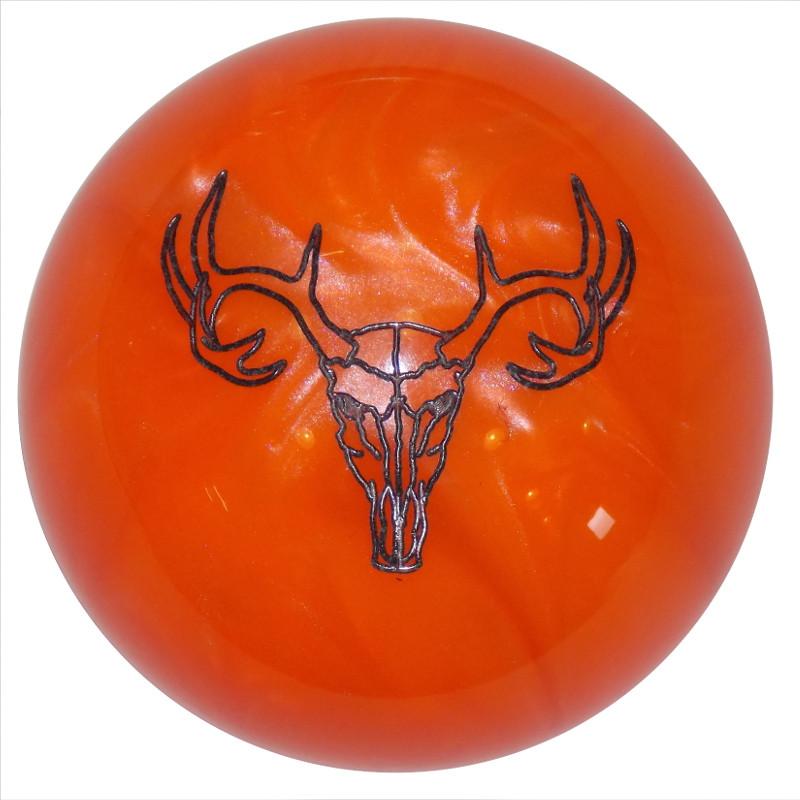 Deer Skull Neon Pearl Orange handle cane