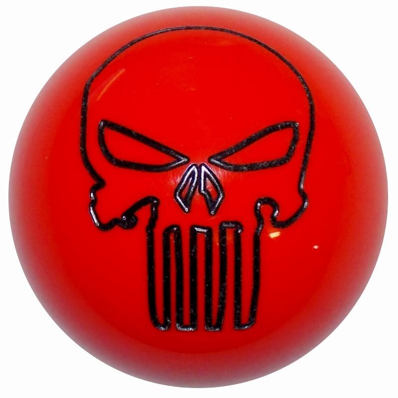 Dark Orange Punisher Skull handle cane