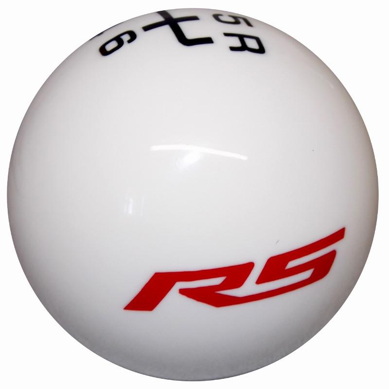 White GM Licensed RS Logo 6 Speed handle cane