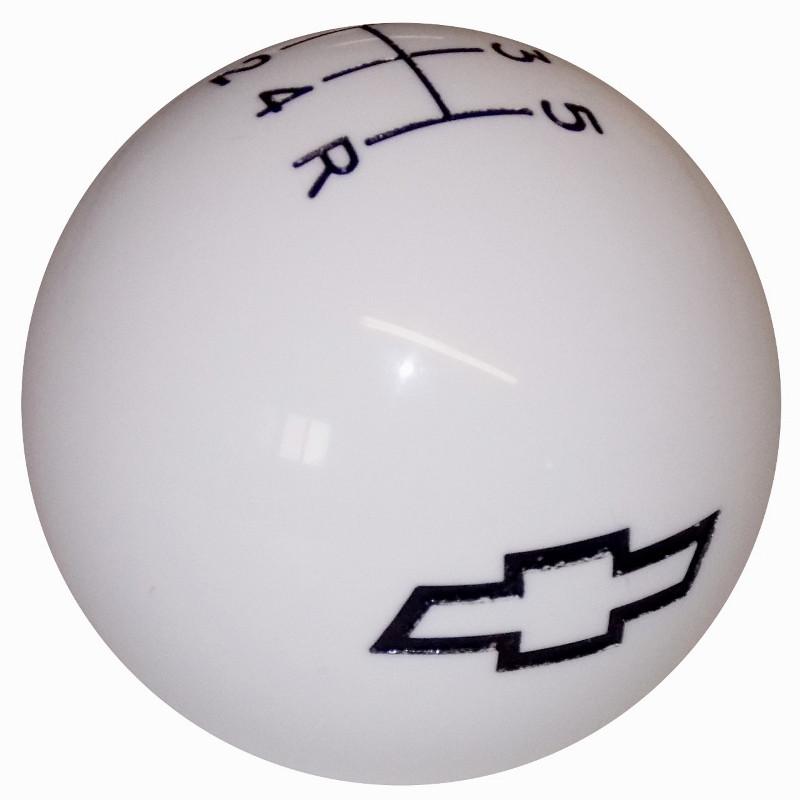 White Chevy Bowtie Logo 5 Speed handle cane