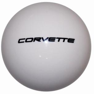 White C5 Corvette Script Logo handle cane