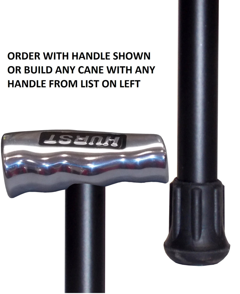 Custom Hot Rod Satin Black 'Smoothie' Aluminum Heavy Duty Cane