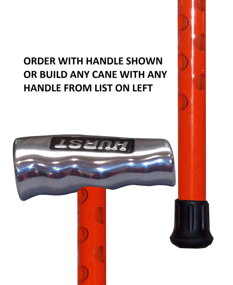 custom hot rod orange ventilator aluminum heavy duty cane
