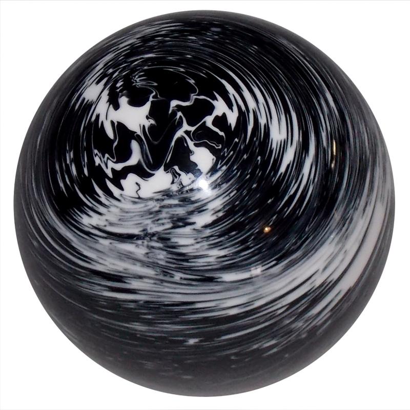 Marbled Black & White handle cane