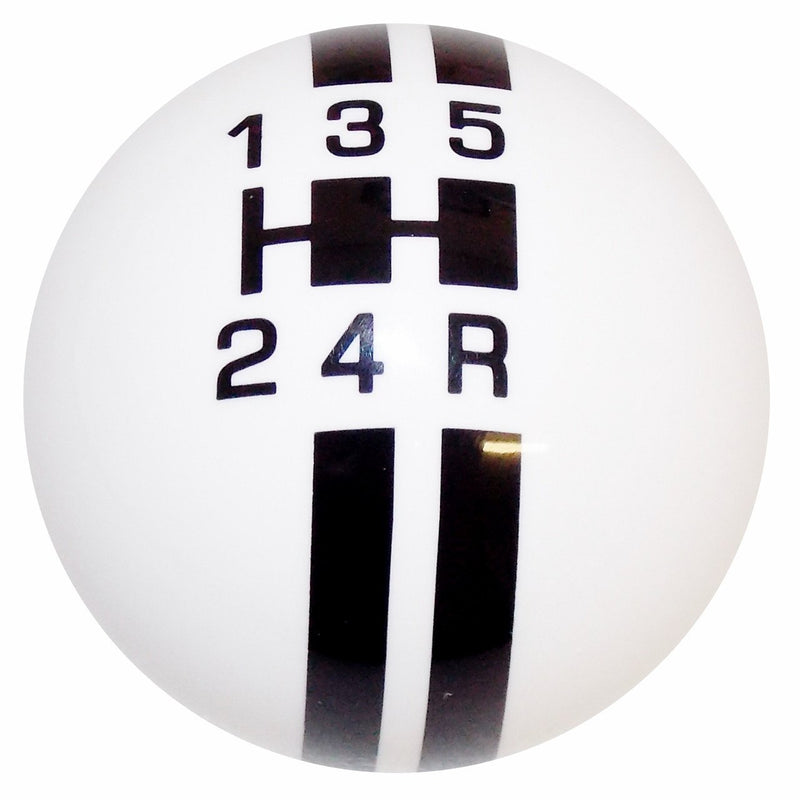 Rally Stripe 5 Speed White with Black handle cane