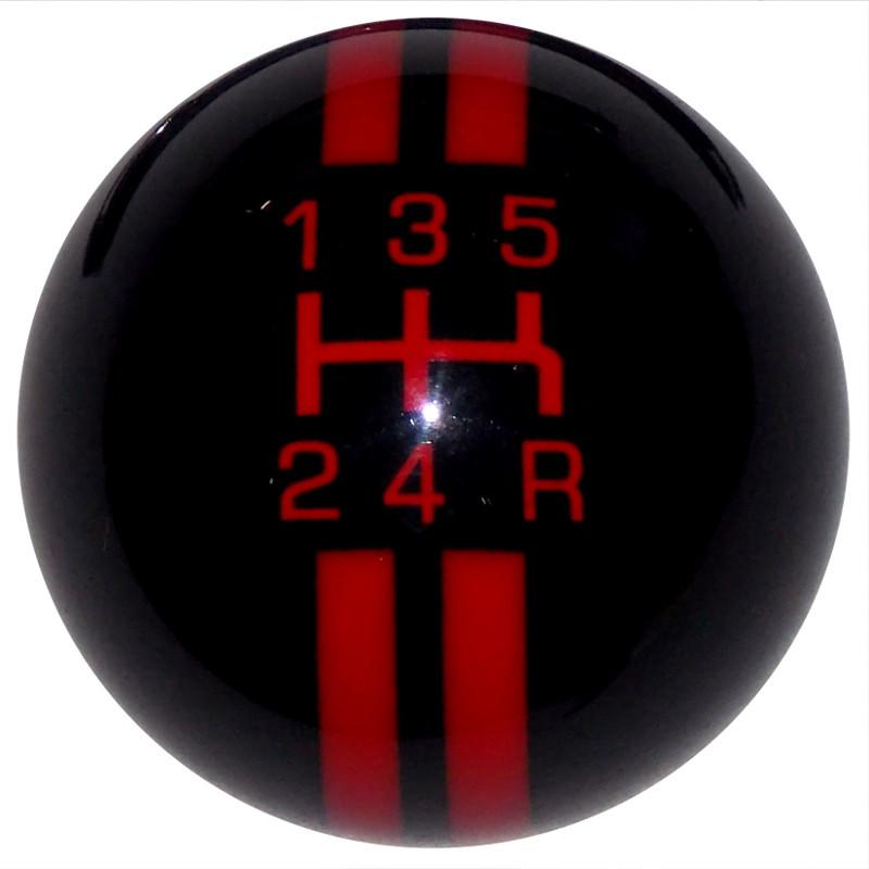 Rally Stripe 5 Speed Black with Red handle cane