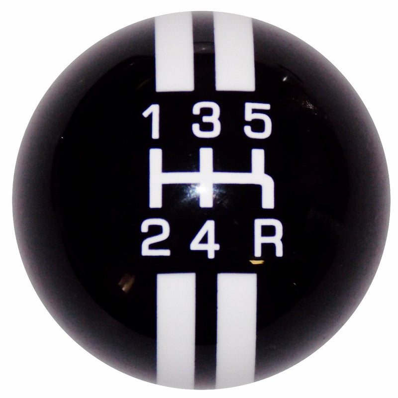 Rally Stripe 5 Speed Black with White handle cane