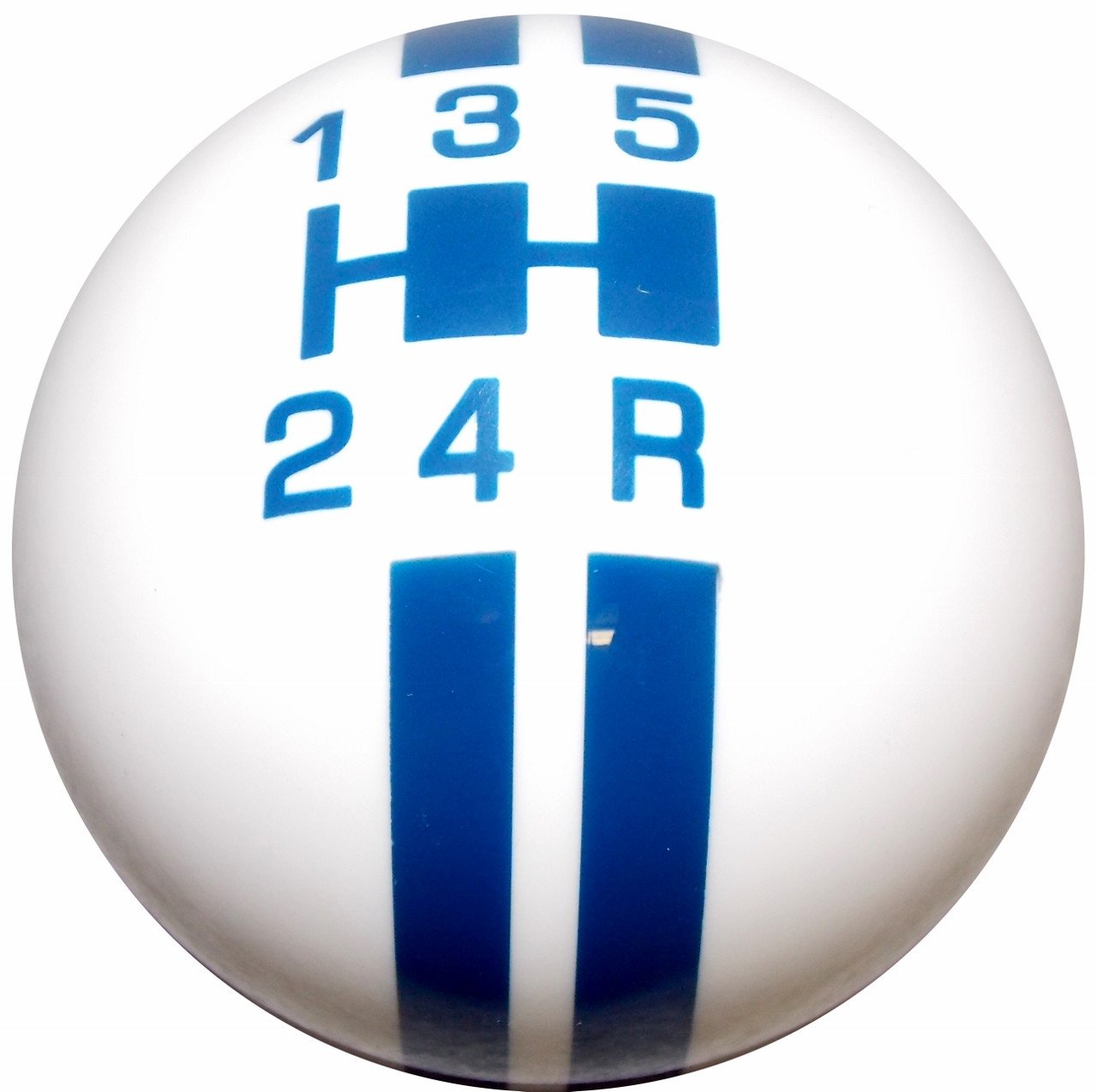 Rally Stripe 5 Speed White with Blue handle cane