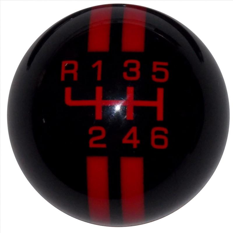 Rally Stripe New 6 Speed Black with Red handle cane