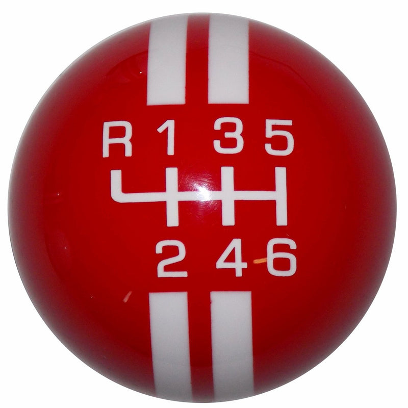 Rally Stripe New 6 Speed Red with White handle cane