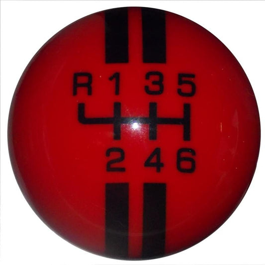 Rally Stripe New 6 Speed Red with Black handle cane